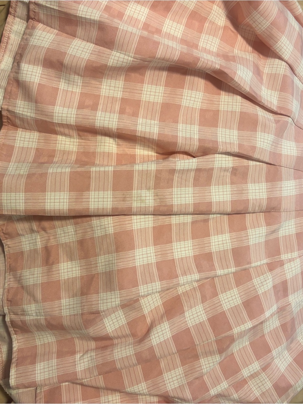 Cider Pink and White Plaid Mini Skirt